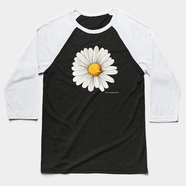 Bee and Flower Design Baseball T-Shirt by JoAnn's Storybook Designs 